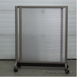 Teknion Expandable Rolling Translucent Panel Office Room Divider